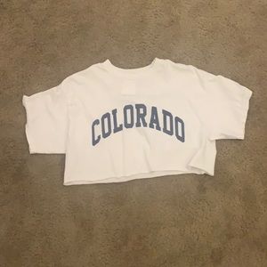 brandy colorado crop tee